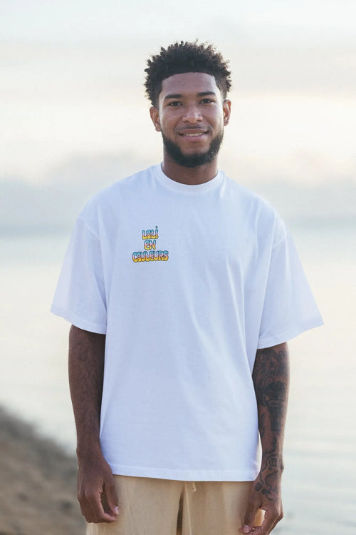 T-Shirt oversize 100% coton - Blanc - Loli