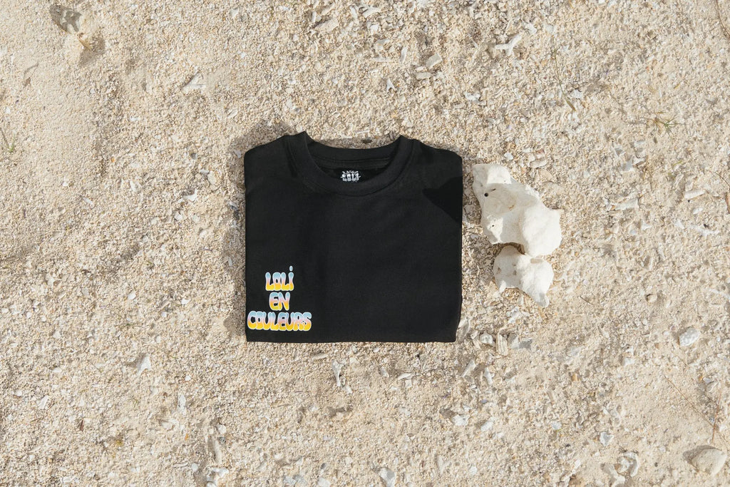 T-Shirt oversize 100% coton - Noir - Loli