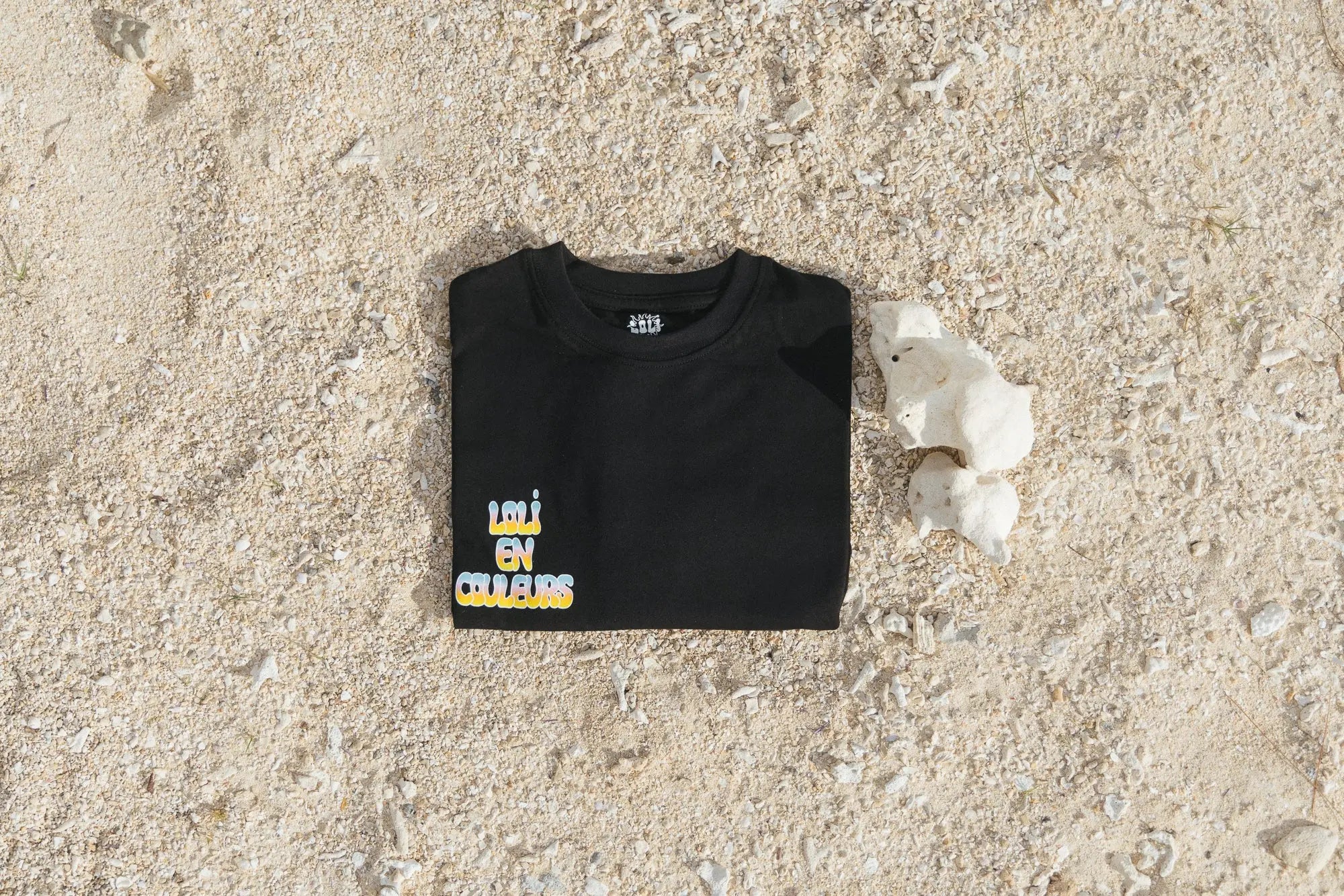 T-Shirt oversize 100% coton - Noir - Loli