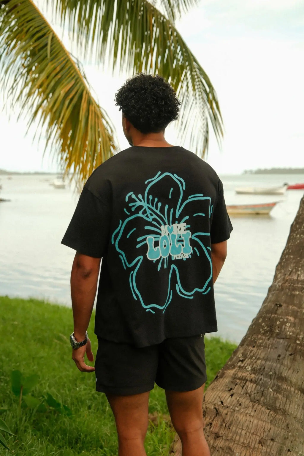 T-Shirt oversize 100% coton - Noir