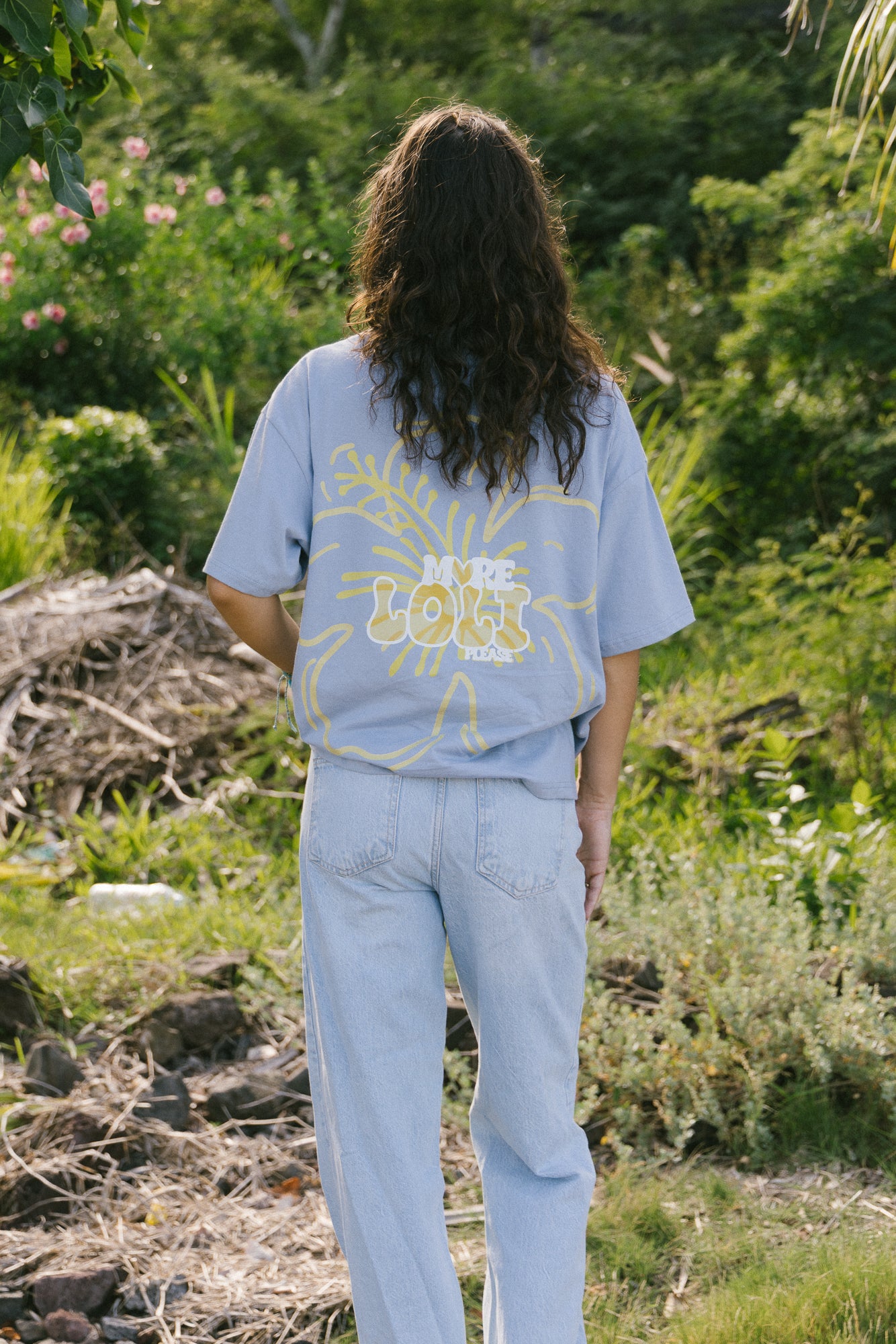 Loli_Fleuri_T-shirt_bleu_100_coton dos