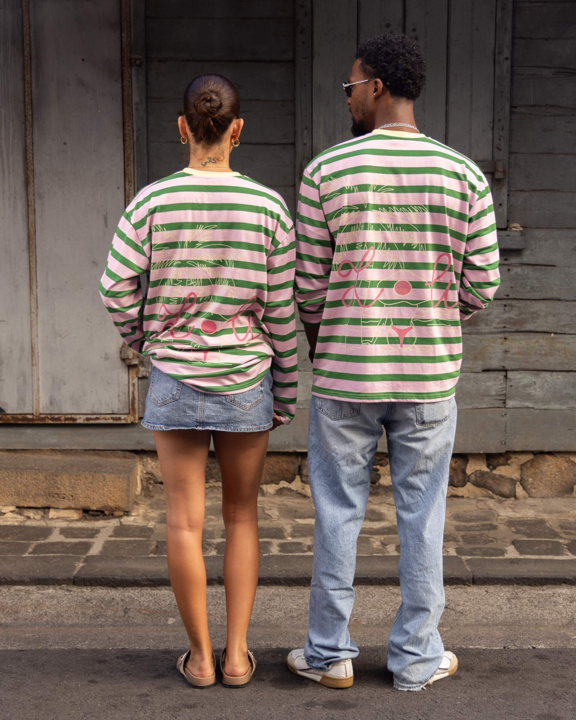 Loli Rayé Exotique — T-shirt Manches Longues Oversize Loli