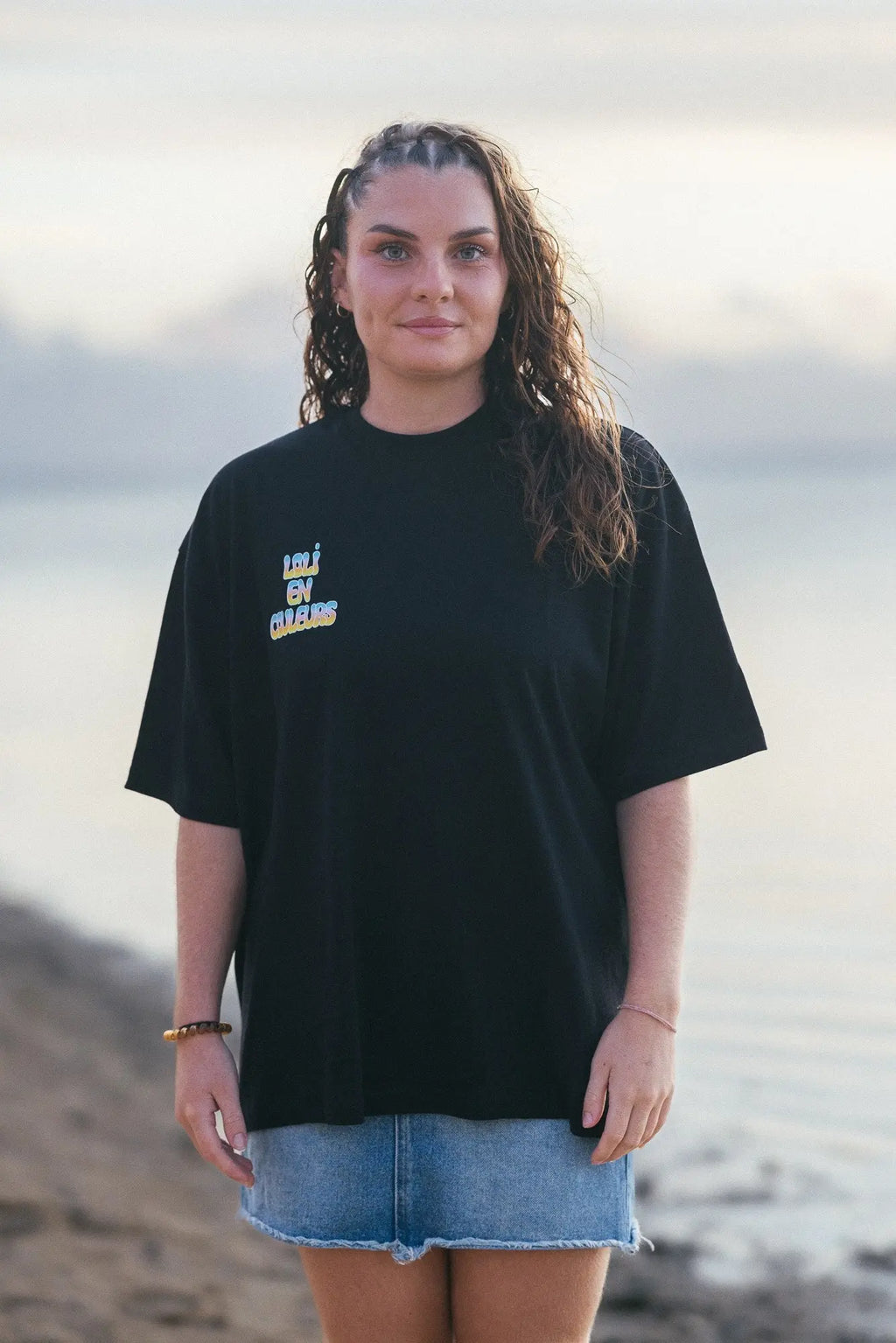 Pack t-shirts oversize soleil sunset - Loli