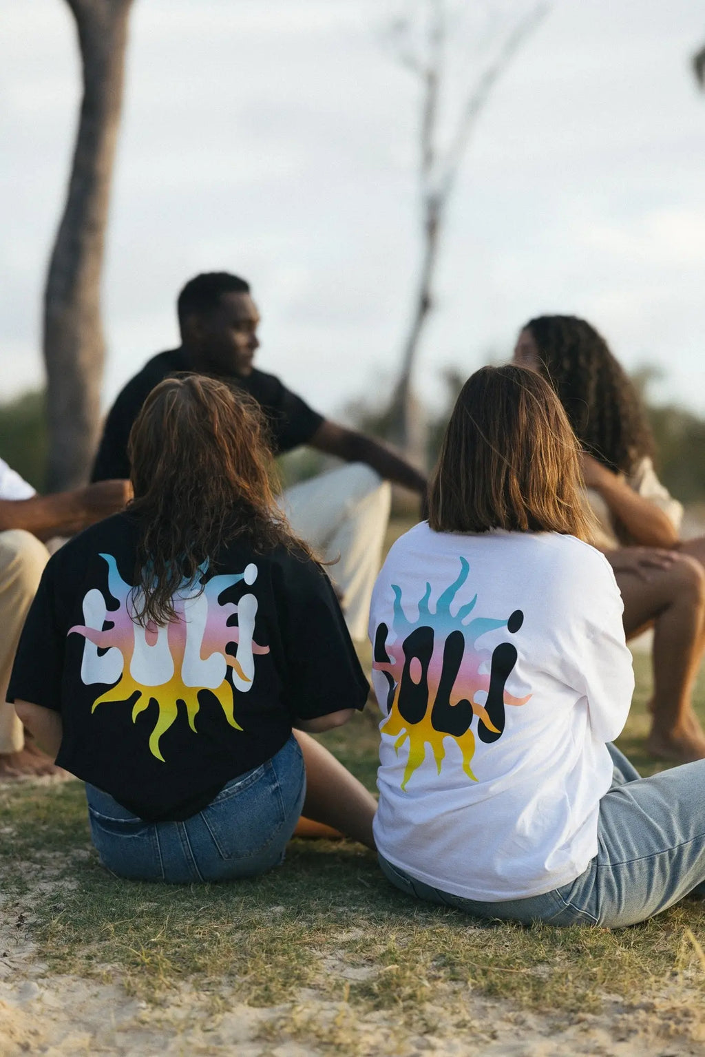 Pack t-shirts oversize soleil sunset - Loli