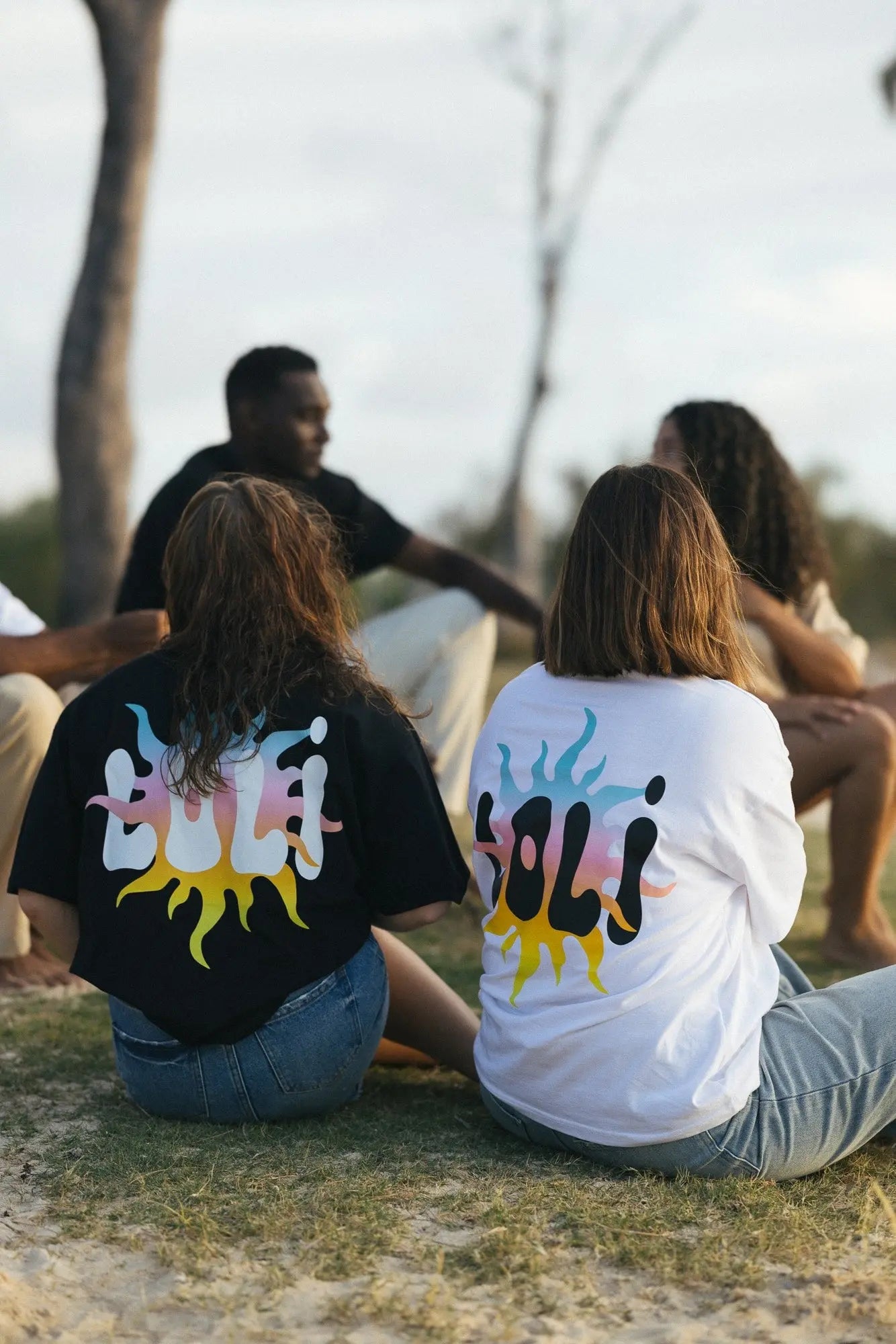 Pack t-shirts oversize soleil sunset - Loli